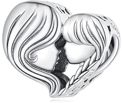 925 Sterling Silber Mutter und Tochter Charms Anhänger für Pandora Armbänder-Mütter Tag Geschenk für Mama