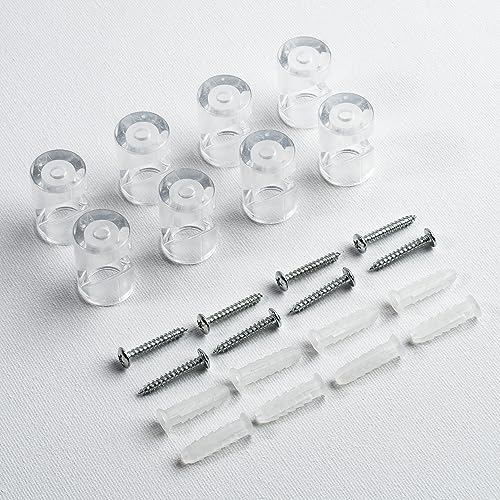 smartect Decentratore da Parete e Soffitto per Cavi [8 Pezzi, Trasparente] Gancio da soffitto con viti e tasselli, Supporto in superficie per il tuo progetto fai-da-te