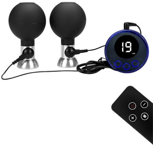 Elektro Shock Nippelsauger Brust Pumpe mit Fernbedienung Elektro Stimulation Brustwarzen Vergrößerung Sucker Nippelpumpe Klitoris Stimulation Massage Sex Toys für Frauen Paare