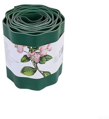 FACULX Borde de plástico flexible verde para jardín, césped, borde de borde, cama de flores, barrera de raíz de palisada de jardín, material elástico impermeable, 15 cm x 9 m (15 cm x 9 m)