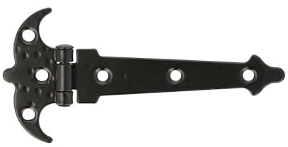 Amig - Bisagra Reforzada - Dos Palas - Negro - Acero punteado - Estilo: Rústico - Forja para Puertas Abatibles Lisas - Entrada y Paso Exteriores e Interiores, y Armarios - Medidas: 150 mm