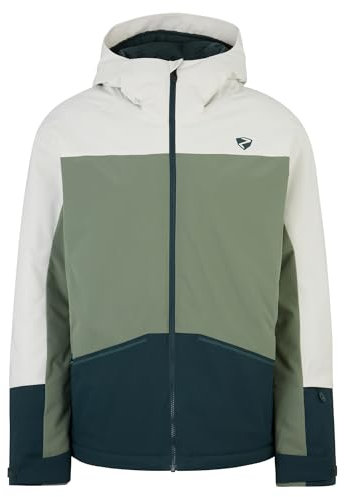 Ziener Herren TIMBARRA Ski-Jacke/Snowboard-Jacke | atmungsaktiv, wasserdicht, dark jungle tex, 48