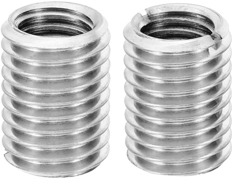 PATIKIL Gewinde Adapter Hülse Reduziere Mutter, 2 Stück M18xM14x25mm Männliche zu Weibliche Gewindeadapter Edelstahl Reduziermutter Gewindehülse Einschraubmutter Gewindeeinsatz, Silberton