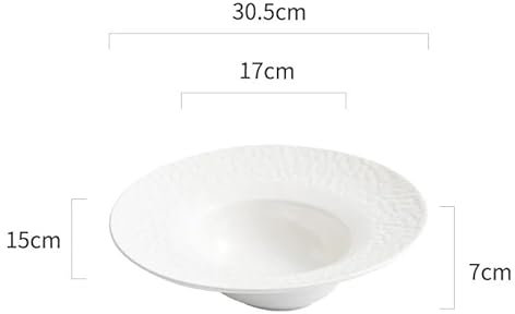 YCCHAH Placas Aperitivas Plato ancho de cerámica for restaurante, plato hondo, plato for ensalada, plato grueso for sopa, vajilla Platos Baratos