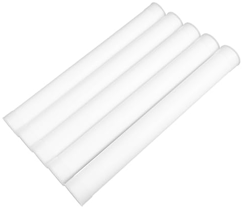 ULTECHNOVO 5 Stück Versandrohr aus Pe Weiß mit Gesicherten Kappen 31cm Leicht und Kompakt für Poster und Dokumentenaufbewahrung | 3, 5 Cm Durchmesser, Leichte Ausführung, Vielseitiges Design, Passend für Versand und Lagerung