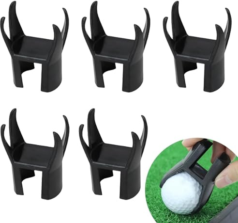 Wjelet 5 Pcs Golf Ball Retriever, 4-Claw Golf Ball Retriever for Putter, Golf Ball Picker Upper, Easy Golf Ball Retrieval