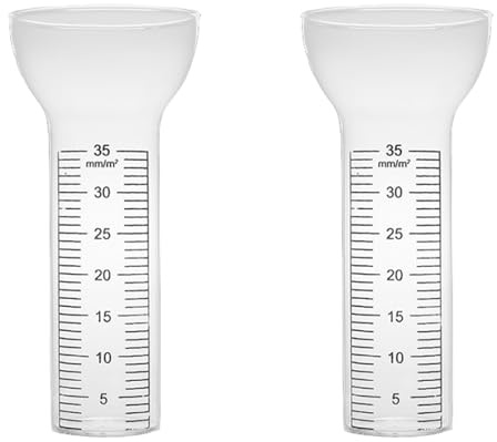 Lsydgn Pluviómetro de cristal, pluviómetro de cristal, pluviómetro a prueba de heladas, pluviómetro para jardín, 35 mm, pluviómetro con marcas, para pluviómetro de jardín para exteriores para