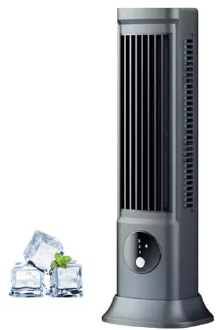 MZQMK Ventilateur Colonne sans Pale Ventilateur Tour Silencieux, Hauteur 27 Cm avec 3 Vitesses, Ventilateur sans Lame Rafraichisseur d'air Bladeless