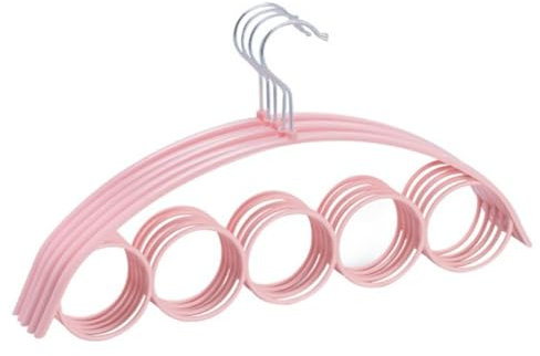 Générique 5 Rangement Suspendu à Anneaux pour écharpes- Dressing, Organisateur Foulard Fin en métal, Porte écharpe, Cravates et Ceintures