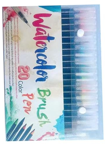 Generisch Pinselstifte - Aquarellfarben Pinselstifte Set | Bunte Tinte Färbepinsel für Kinder Schriftgestaltung Malen Tagebuch Reise Anfänger Schule Kalligraphie Erwachsene