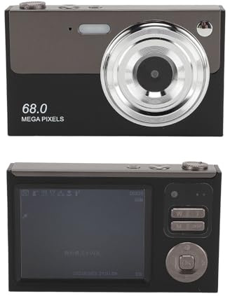 Generic Fotocamera Digitale 4K, Piccola Videocamera Digitale Portatile Stabilizzazione Elettronica dell'immagine Schermo IPS da 2,8 Pollici per la Fotografia (GRAY)