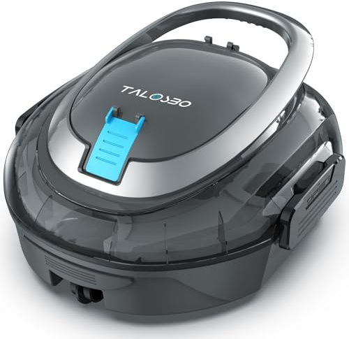 (2026 Upgrade) TALOSBO S2 Robot Piscina,Doble Filtración, Doble Motor Robot Limpiafondos Piscina Sin Cable, 90 Min Autonomía, Autoaparcable, para Piscinas de Fondo Plano 75 m²