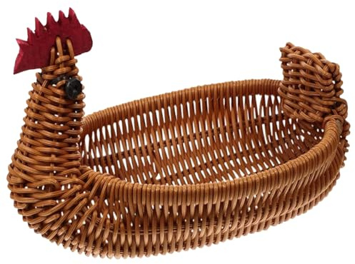 Cesta tejida, contenedor de mimbre de imitación para caramelos, cestas tejidas para organizar verduras, cocina, despensa, encimera, mesa, pan, patatas fritas,