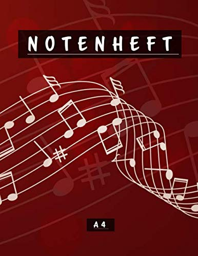 Notenheft A4: notenpapier din a4 verwendbar als I musikheft I notenblock I