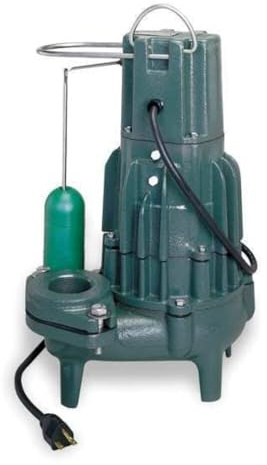 Zoeller 292-0001 115-Volt 1/2 Horse Power Model M292 High Head Waste-Mate Automatic Cast Iron Single Phase Submersible Sewage/Effluent Pump