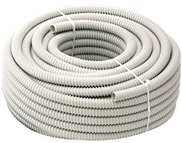 30 MT GUAINA SPIRALATA FLESSIBILE 20 MM PVC GRIGIA TUBO IMPIANTI ELETTRICI
