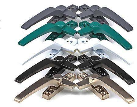1 maniglia per finestra con chiusura a doppio vetro, universale, per mano/destra, bianco/nero, vari colori