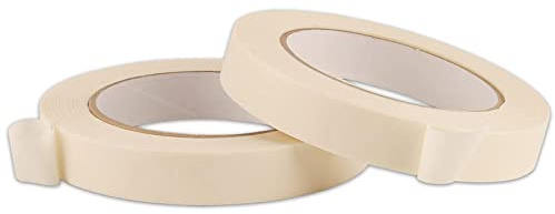 Lichamp Masking Tape 3/4 inch, 2 Pack General Purpose Masking Tape, White Tapes for Painting, Arts, Crafts, 3/4 inch x 55 Yards x 2 Rolls (110 Total Yards)