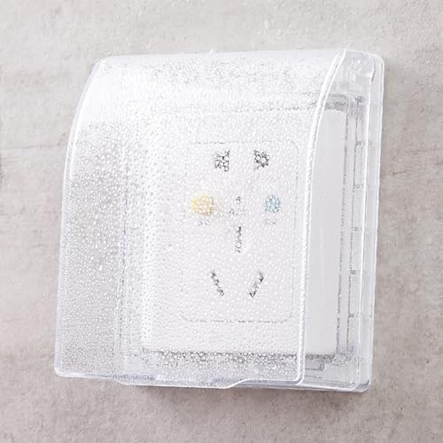 Schalter Stecker wasserdichte Box, Transparente Wasserdichte Steckdosenbox, Transparente Steckdosenbox, Für Badezimmersteckdosen Geeignet(Schraubentyp)
