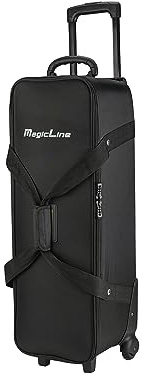 MagicLine Studio-Trolley-Tasche mit Teleskopgriff, 82 x 28 x 30 cm, Rollkameratasche, Tragetasche mit Rollen für Lichtständer, Stative, Stroboskope und Studioleuchten, Teleskope.