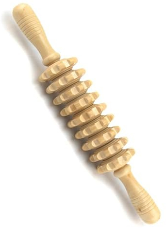 AOVNA Wooden Massage Tools Therapy Massage Roller Wood Roller Massager Manual Massage Roller Stick for Body Relax
