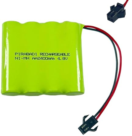 Pack 4 Pile ACCU Rechargeable 4.8V NI-MH AA 2400mAh avec CONNECTEUR SM-2P (1778)