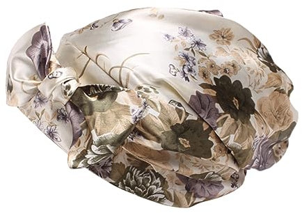 Housoutil 1Stk Wraps für Frauen Nachthaarhaube Seiden-Hijab Chemo-Hüte Frauen Schlafmütze Satin Drucken Nachtmütze geflochtene Mütze Chemotherapie-Kappe Damen Turban-Hut