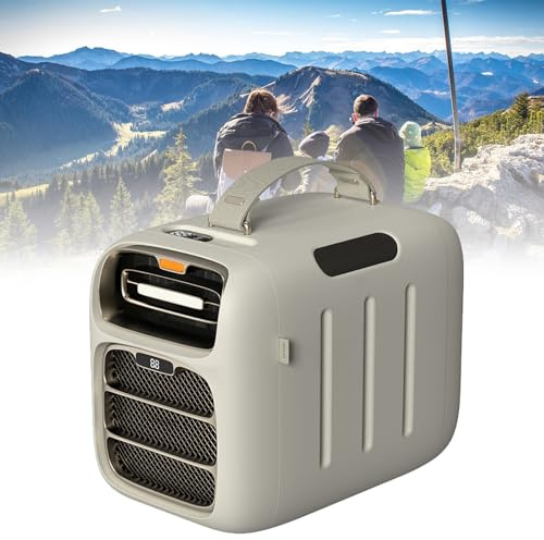 5121BTU Fast Cooling Portable AC Tent Air Conditioner, AC/DC 24V, 3 Wind Speeds, Dehumidification, Timing, 500W Low Power Consumption