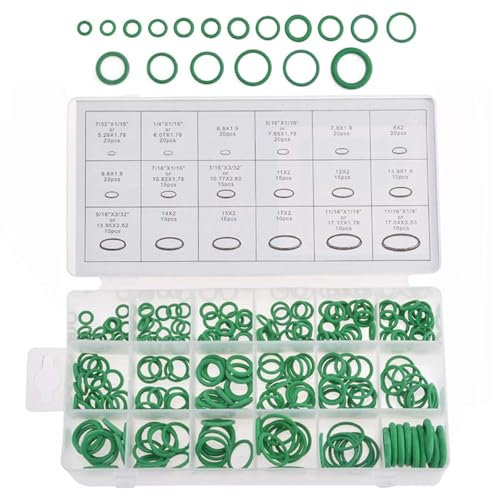 GIONAR 270PCS Joint Torique, 18 Tailles Joint Torique Caoutchouc, Joints Toriques d'étanchéité Pour Climatisation, Robinet, Véhicule, Électroménager, Pompe, Réparation, Étanchéité Optimale(En boîte)