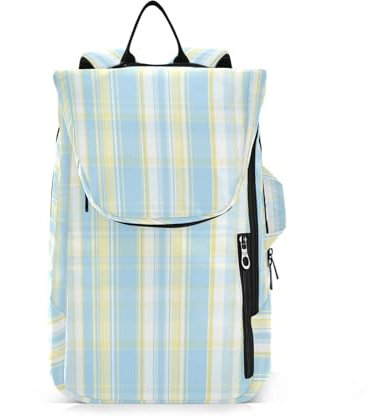 Amooorous Tennis-Rucksack für Erwachsene, wasserabweisend, Gelb und Blau, Meersalz, Zitrone, quadratisch, für 2 Schläger für Damen, Herren, Jugendliche