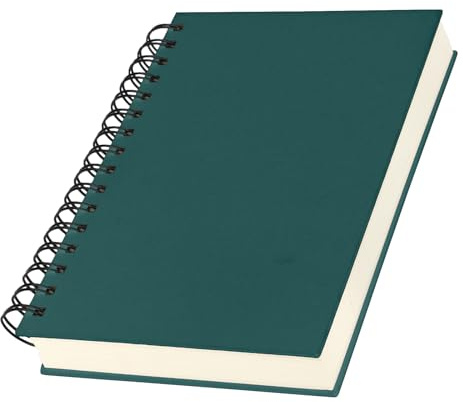 Yarotm Spiralblock A5 Gepunktet - Collegeblock Notizbuch A5 Dotted - 14x21cm Spiralbindung Notizheft 120 Blatt - 100GSM Gepunktet 5mm Notebook - Dunkelgrün Hardcover Notizblock A5 Diaries