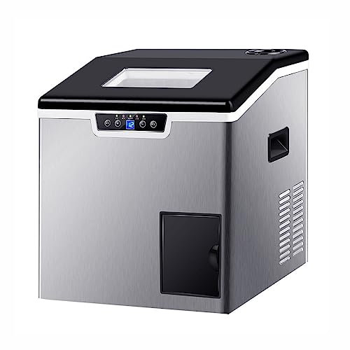 Machine a Glacons Comptoir de machine à glaçons, glace pilée automatique, 88 lb/jour, recharge d'eau à 3 voies, machine à glaçons autonettoyante, comptoir de machine à glaçons idéal for la maison, le