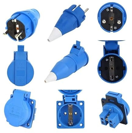 REIUAFWYGV IP44 16A 2 Pin Industrial Socket Specification Wire Cable Connector for air Power Conditioning 220V-240V(202N)