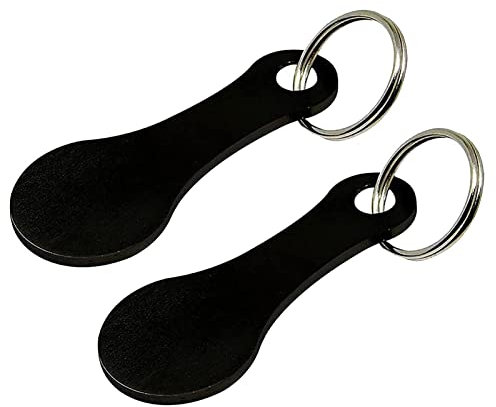 6pcs Trolley Tokens, Trolley Coin Keyring, Stainless Steel Trolley Coin Removable Trolley Key for Releasing Supermarket Trolleys Shopping Trolley Shopping