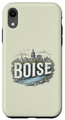 Coque pour iPhone XR Souvenir vintage paysage boise rétro