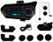 Casque de Communication pour Moto - Casque Demi-Casque avec Impressions IMPRESSIONNANTES IPX6, Casque intercom Moto - Accessoires de Conduite avec Chargement de Type C pour la Conduite en extérieur