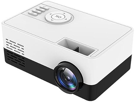 Muyilanc Mini Proyector LED J15 Pro para Cine en Casa 480X360 PíXeles 1080P Compatible con USB Audio Video Mini Beamer-Enchufe de la UE