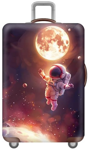 Elastisch KofferschutzhüLle,3D Sternenhimmel Weltraum Galaxie Planet Astronaut Reise KofferhüLle,Luggage Cover,Wiederverwendbar, Waschbar,Kratzfest,GepäCk Cover 18-32 Zoll (Farbe 1,L(25-28inch))