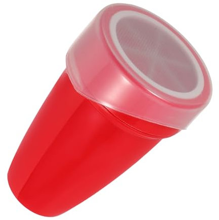 GLEAVI Handheld Fine Mesh Powdered Sugar Shaker and Flour Sieve for Baking Multifunctional Kitchen Tool for Cocoa Matcha and Coffee Dusting Easy Cleaning Red Design
