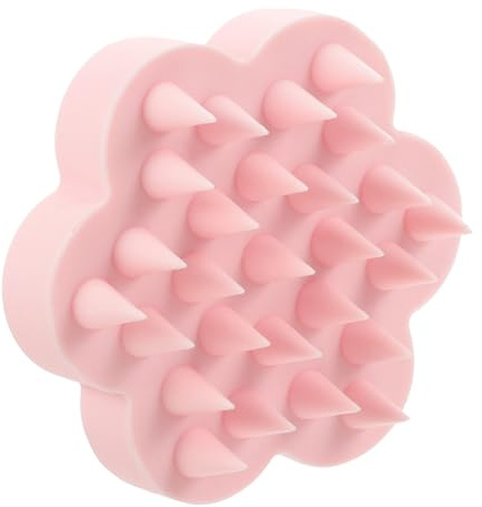 Silikon Shampoobürste für Kleinkinder und Babys, Rosa | Kopfwäsche, Haar und Kopfhautkontakt, Leicht zu Greifen, Gründliche Reinigung