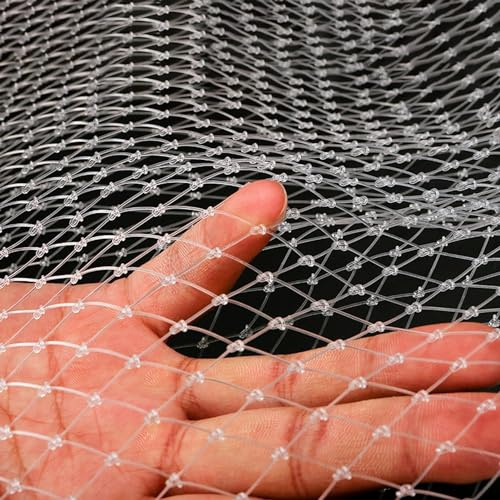 Filet anti-oiseaux réutilisable en nylon blanc pour arbres fruitiers, légumes et volaille - 10 x 8 m - Efficace contre les écureuils et les oiseaux