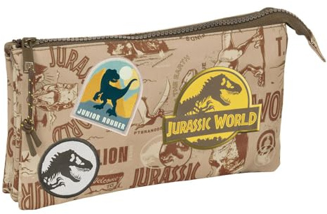 SAFTA Estuche Triple Jurassic World, Multicolor