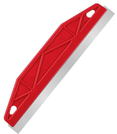 Espátula para papel pintado, quitapapeles pintados, espátula de acero inoxidable para aplicar pintura, pegar papel pintado (rojo)