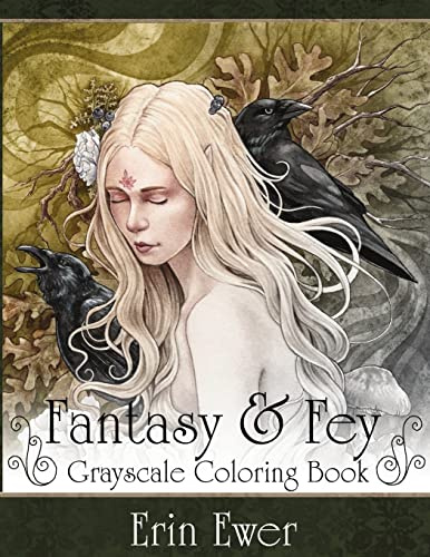 Fantasy and Fay Coloring Book: Grayscale Coloring Book