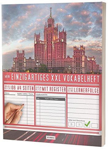Mein Einzigartiges XXL Vokabelheft: 100+ Seiten, 2 Spalten, Register / Lernerfolge auf jeder Seite zum Abhaken / PR101 Russische Bank / DIN A4 Softcover