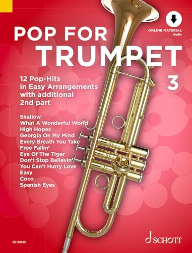 Pop For Trumpet 3: 12 Pop-Hits in Easy Arrangements. Vol. 3. 1-2 trumpets.