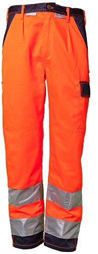 Planam 2016050 Warnschutz Bundhose, Orange/Marine, Größe 50