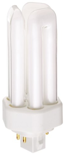Satco S8343, 18W GX24q-2 T4 Triple Tube Compact Fluorescent Bulb, 3500K