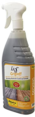 Chimiver LIOS GRIGIOFF - Detergente Rigenerante per Decking, Legno ingrigito. Trattamento adatto alla pulizia di tutte le superfici in legno da esterno. | Flacone con nebulizzatore da 1L.