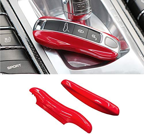 Jaronx Glossy Red Key Fob Cover Compatible with Cayenne Panamera 2018-2025